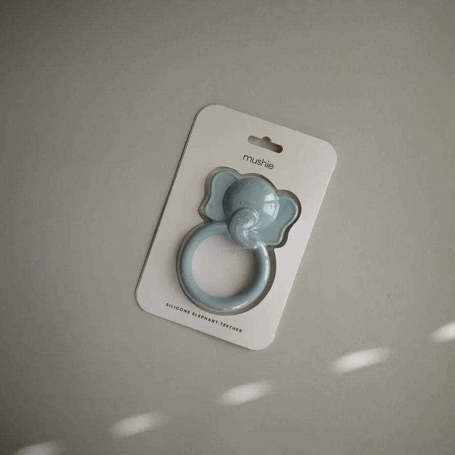 Mushie Silicone Elephant Teether (Cloud)