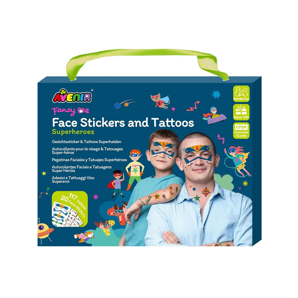 Avenir Face Stickers & Tattoos (Superheros)