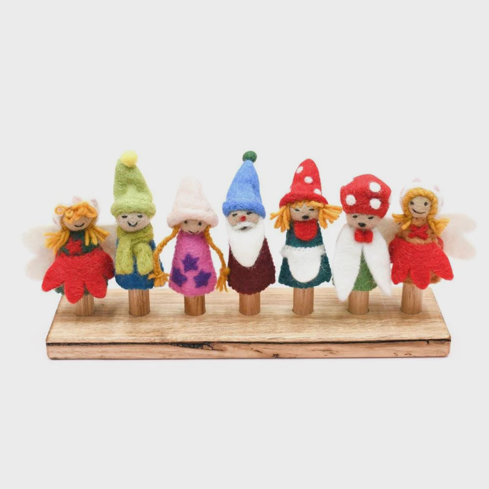 Tara Treasures Finger Puppet Set (Fairies & Gnomes)