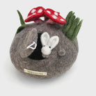 Tara Treasures Felt Fairy Toadstool House with Rabbit Toy