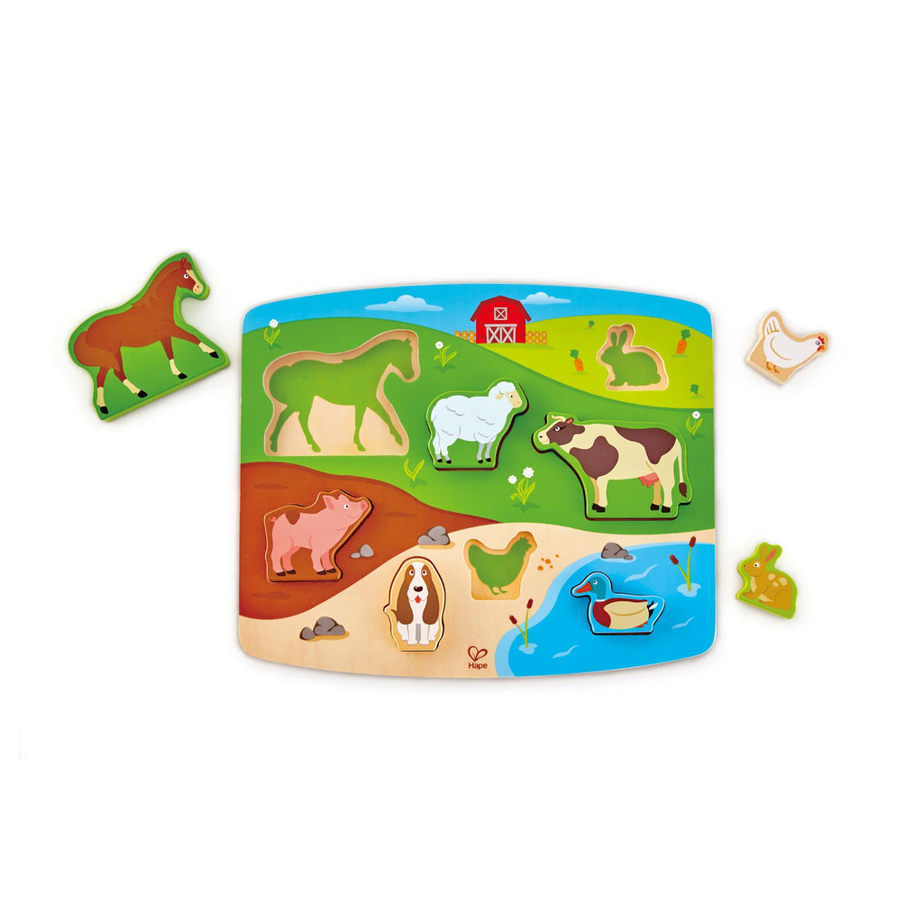 Hape Farm Animal Puzzle & Play