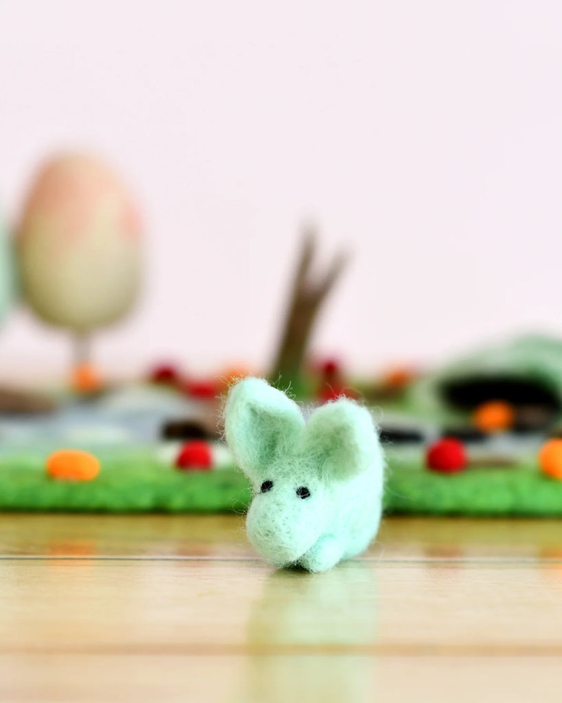 Tara Treasures Small Felt Rabbit (Mint Green)