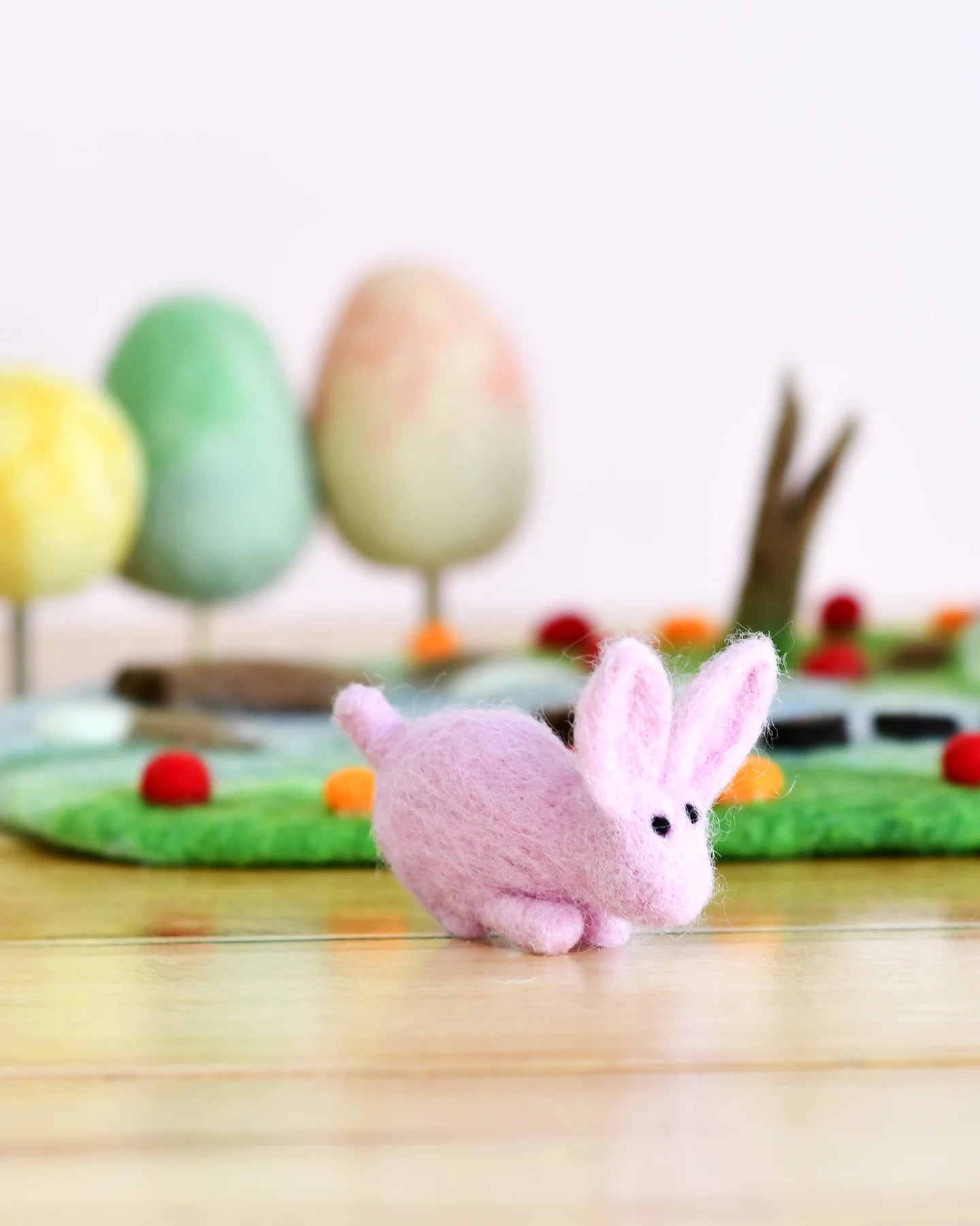 Tara Treasures Small Felt Rabbit (Pink)