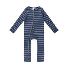 KYND Baby Fine Waffle Onesie (Navy Stripe)