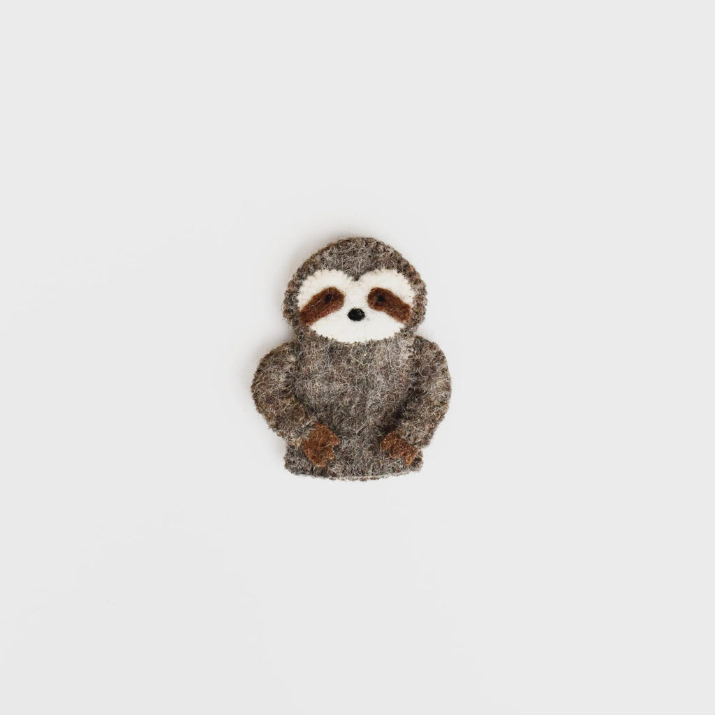 Tara Treasures Felt Sloth Finger Puppet