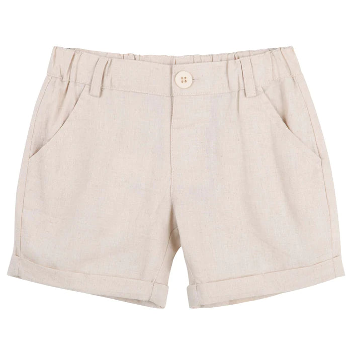 Designer Kidz Finley Linen Shorts (Sand)