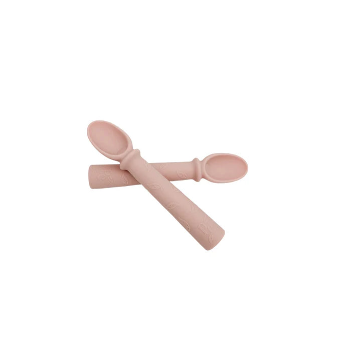 Petite Eats Silicone First Spoon Set (Petal)