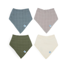 Little Unicorn Cotton Muslin Fleece Bandana Bib 4 Pack (Sea)