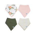 Little Unicorn Cotton Muslin Fleece Bandana Bib 4 Pack (Watercolour Roses)