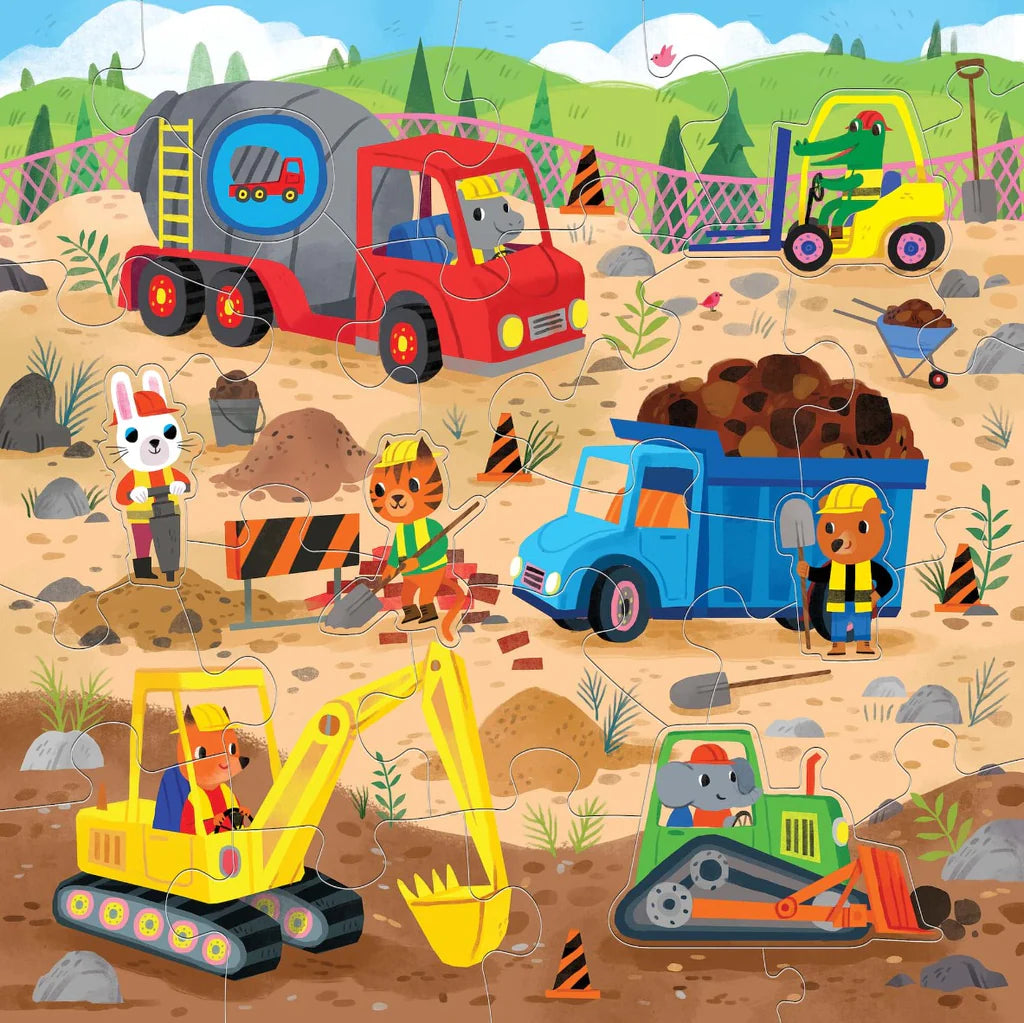 Mudpuppy 25 Piece Floor Puzzle (Construction Site)