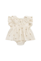 Jamie Kay Organic Cotton Frannie Playsuit (Rosebud Egret)