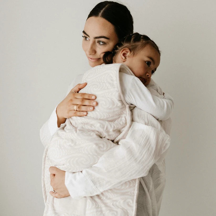 Woolbabe x Bo & Ko Duvet Weight Front Zip Sleeping Bag (Flax Ngaru)