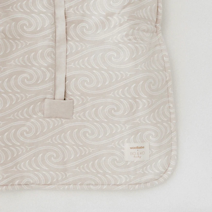 Woolbabe x Bo & Ko Duvet Weight Front Zip Sleeping Bag (Flax Ngaru)