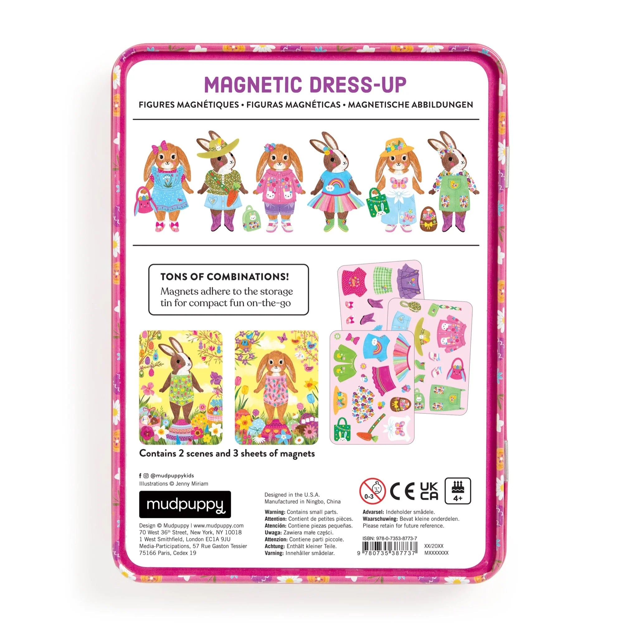 Mudpuppy Magnetic Dress-Up (Garden Bunnies)