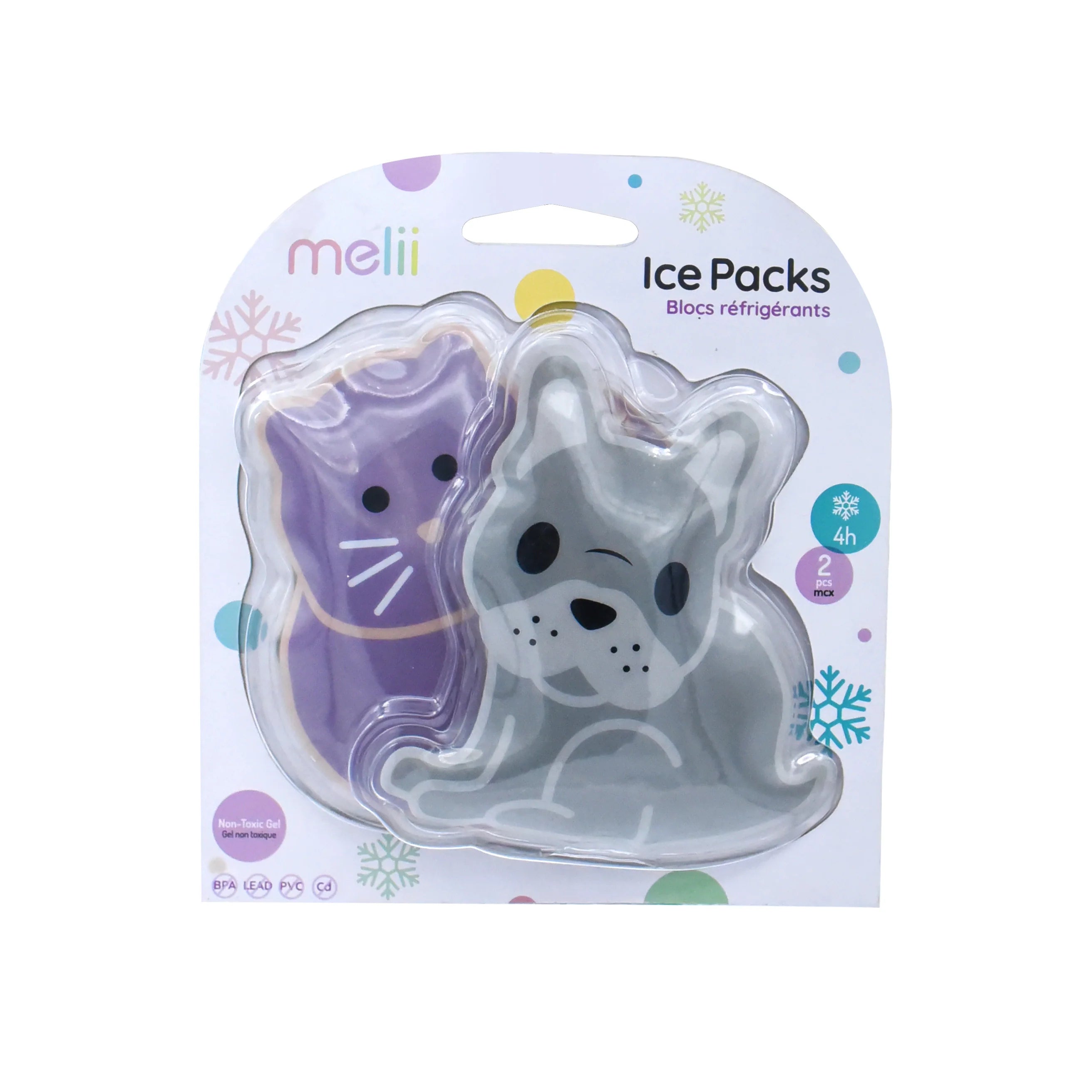 Melii Gel Ice Packs (Cat + Bulldog)