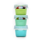 Melii Glass Containers with Sleeve 3pk (Mint Blue Lime)