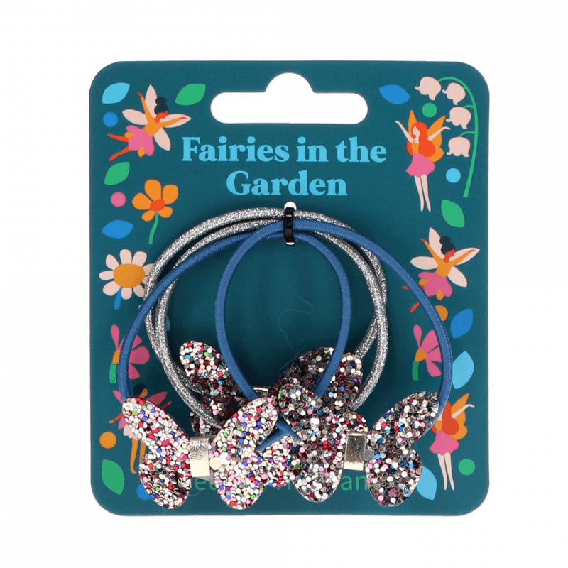 Rex London Glitter Butterfly Hair Bands 4pk (Fairies In The Garden)