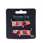 Rex London Glitter Hair Clips 2pk (Sausage Dog)