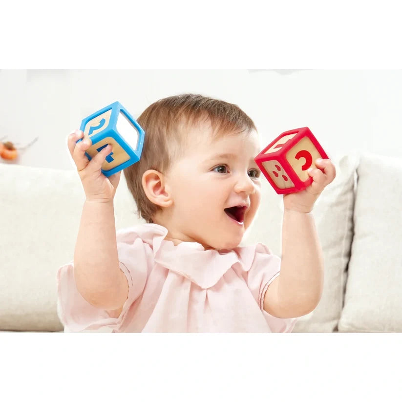Hape Grip-n-Stack Silicone & Wood Blocks