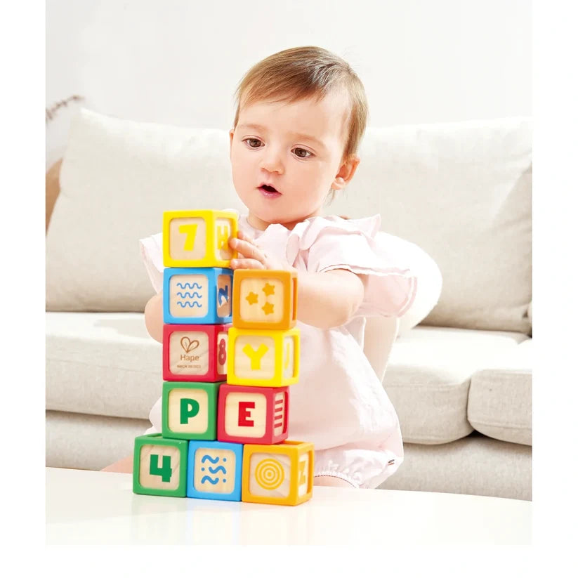 Hape Grip-n-Stack Silicone & Wood Blocks