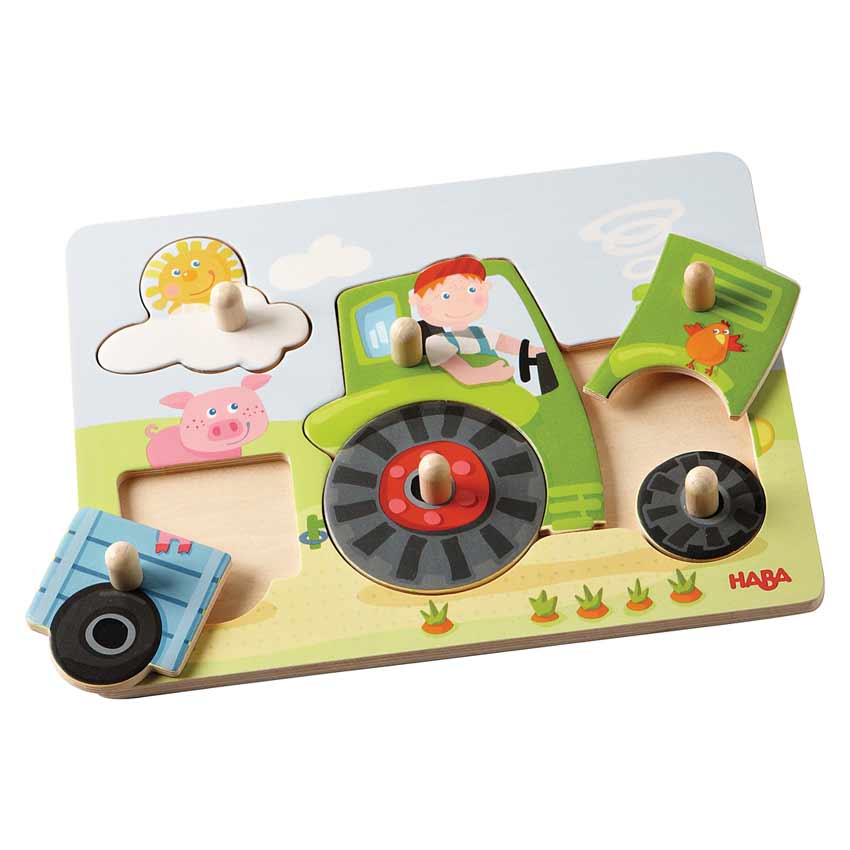 Haba Peg Puzzle (Farm Tractor)