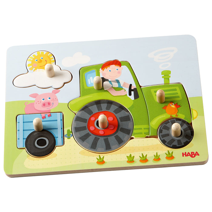 Haba Peg Puzzle (Farm Tractor)