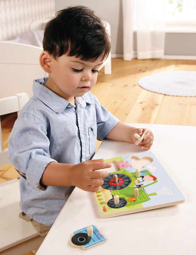 Haba Peg Puzzle (Farm Tractor)