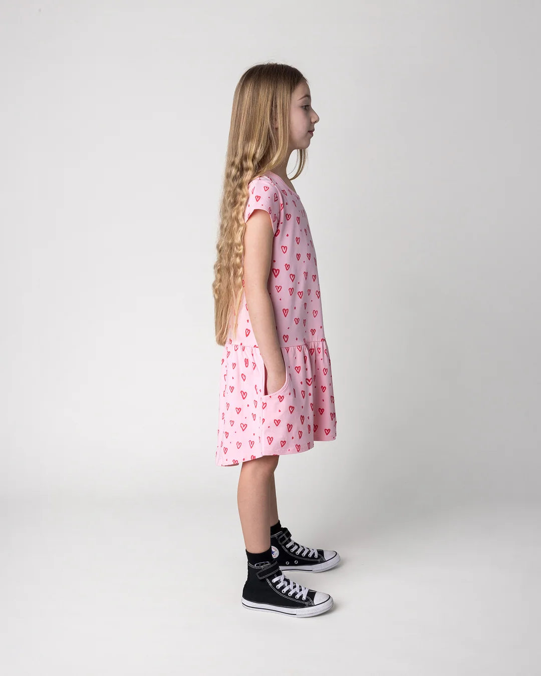 Minti Hearts Dress (Pink)