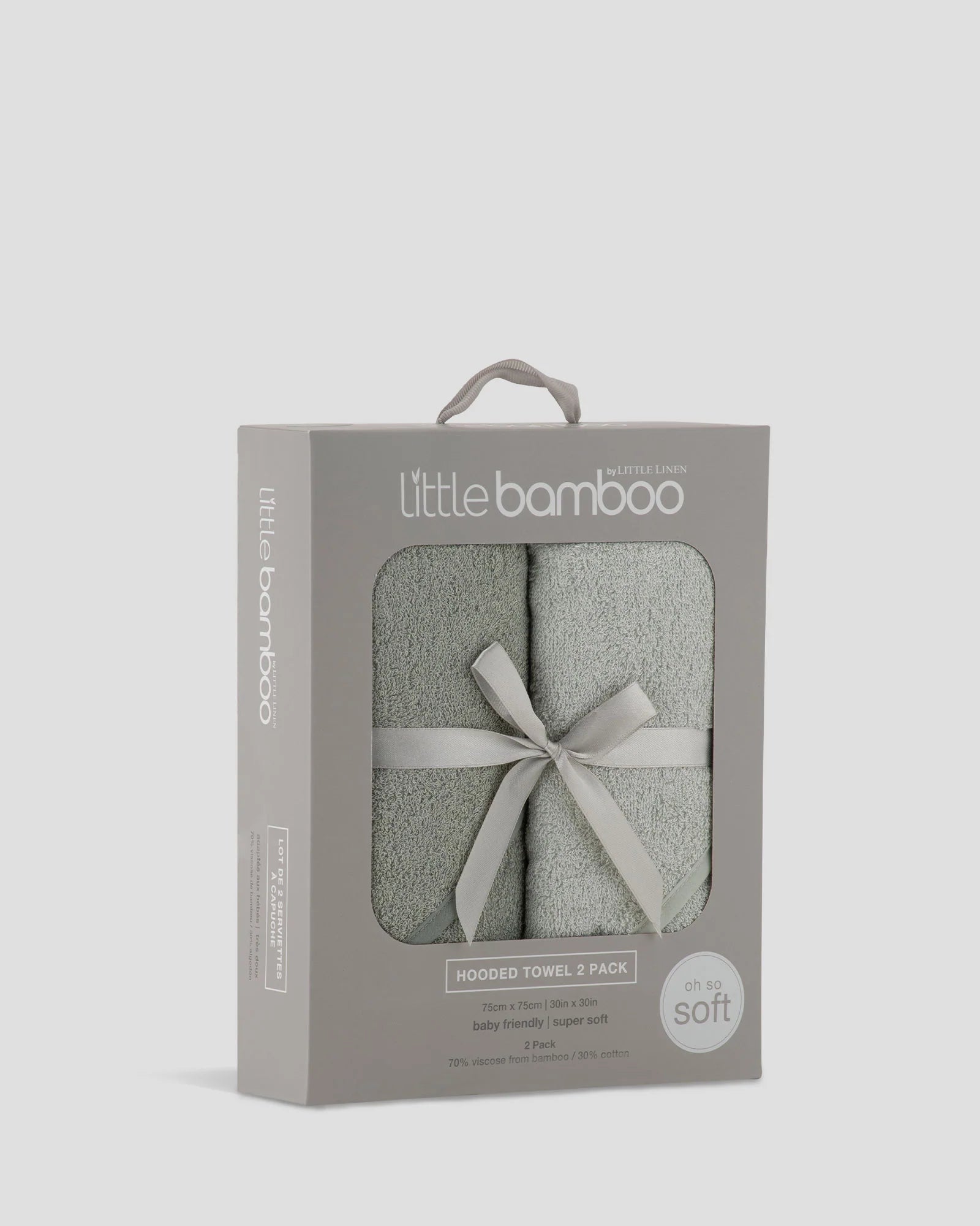 Little Linen Bamboo Hooded Towel 2pk (Turtle Bay)