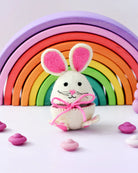 Tara Treasures Hopping Bunny Felt Egg Cover (Pink)