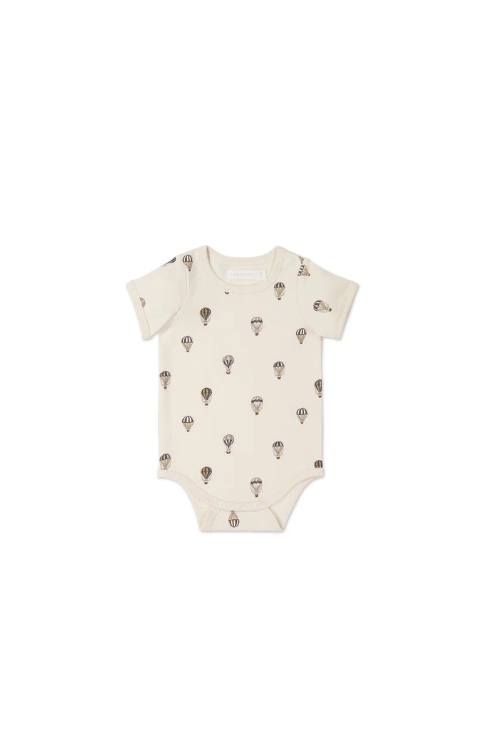 Jamie Kay Organic Cotton Hudson S/S Bodysuit (Montgolfiere Cloud)