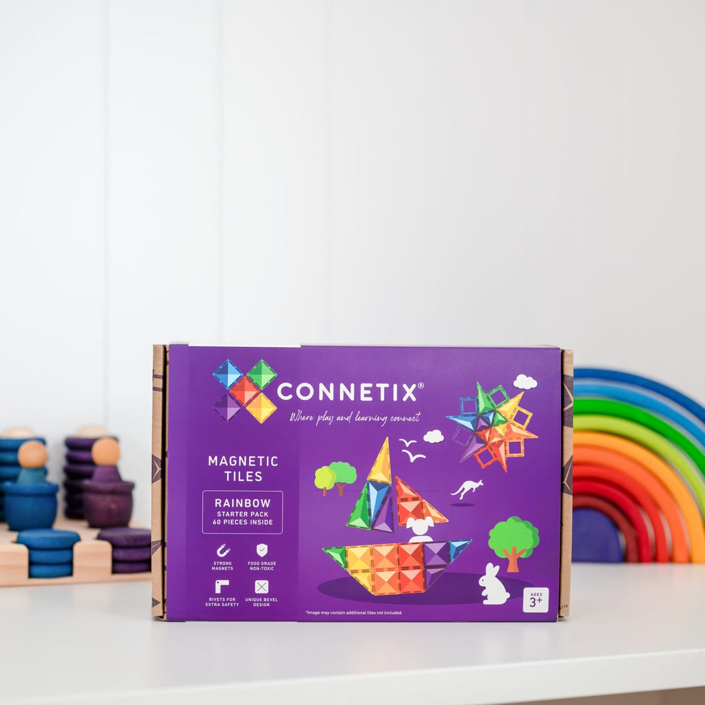 connetix magnetic tiles rainbow starter pack