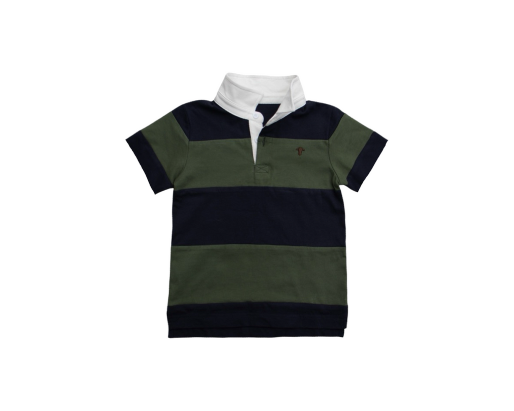 Jubee & Co Bruce Rugby Tee (Green/Navy)