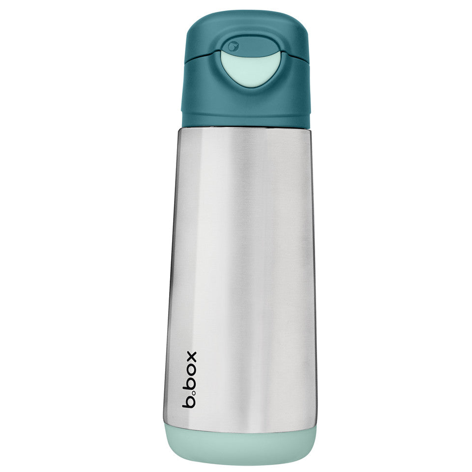 b.box Insulated Sport Spout Drink Bottle 500ml (Emerald Forest)
