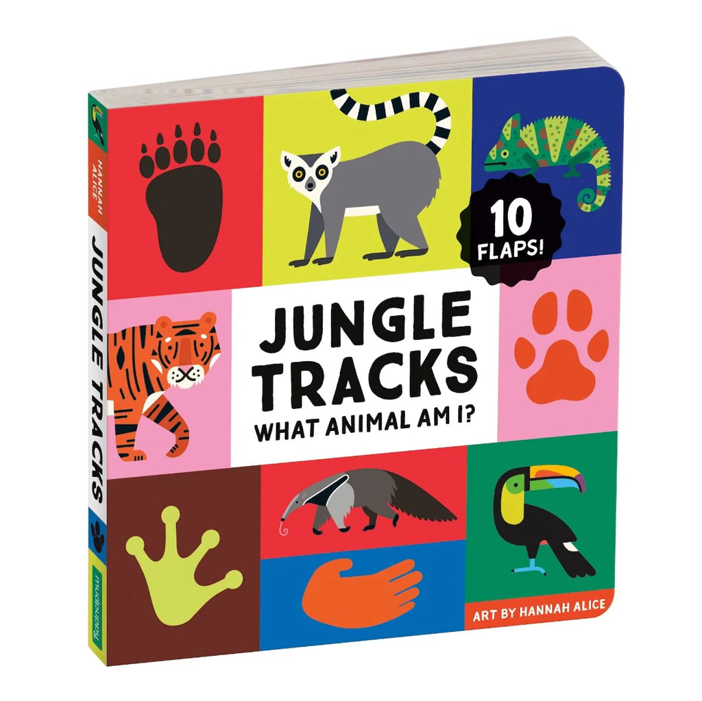 Mudpuppy Jungle Tracks Lift-The-Flap Board Book