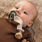 Bibs Knitted Pacifier Clip (Ivory)