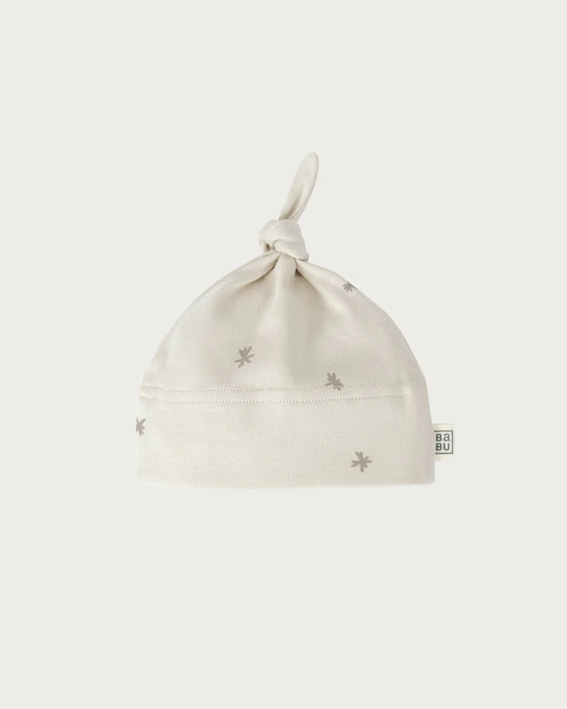 Babu Organic Cotton Knotted Beanie (Walnut Star)