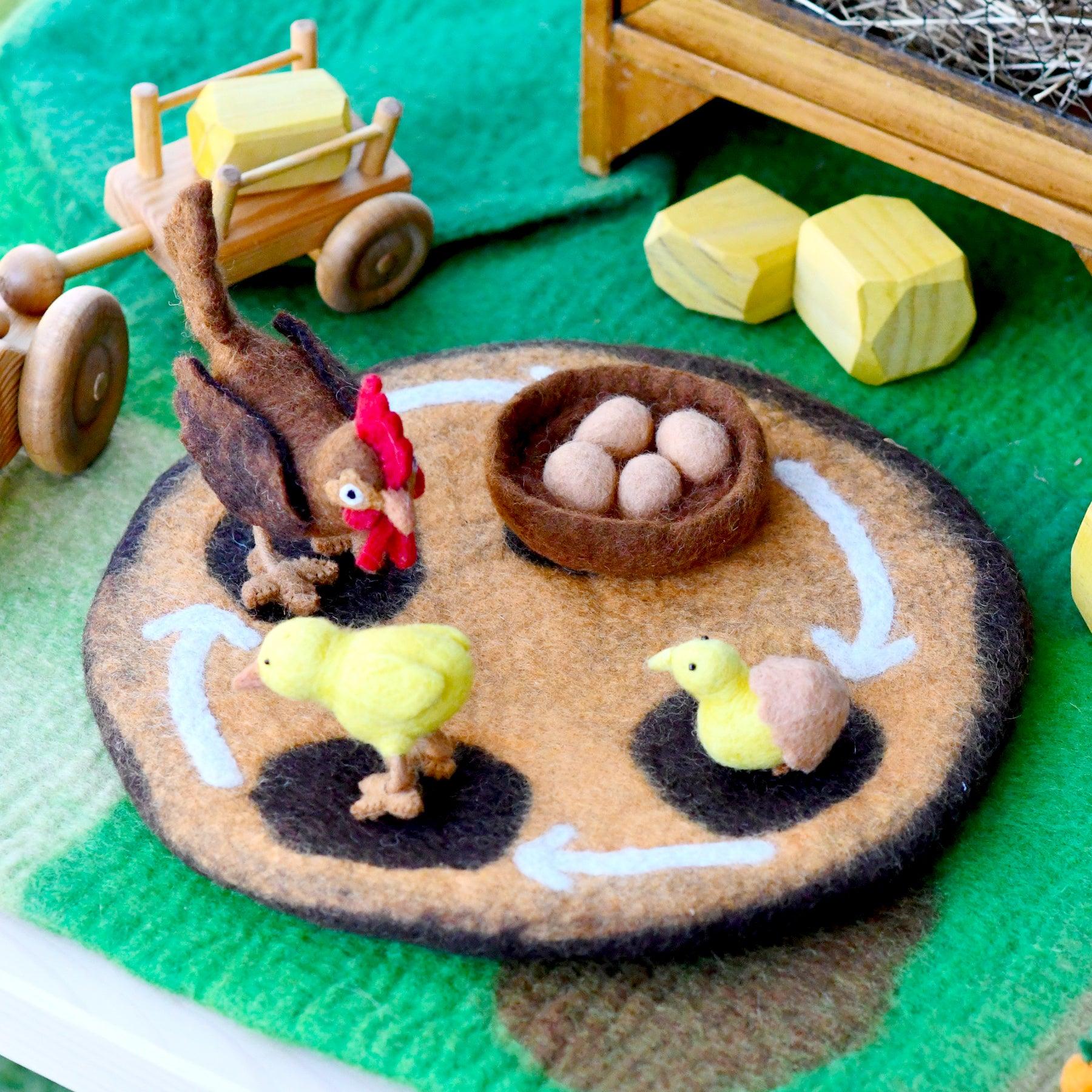 Tara Treasures Felt Lifecycle of a Chicken Set