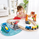 Hape Train Lift & Load Harbour Set