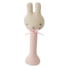 Alimrose Linen Bunny Stick Rattle (Pink)