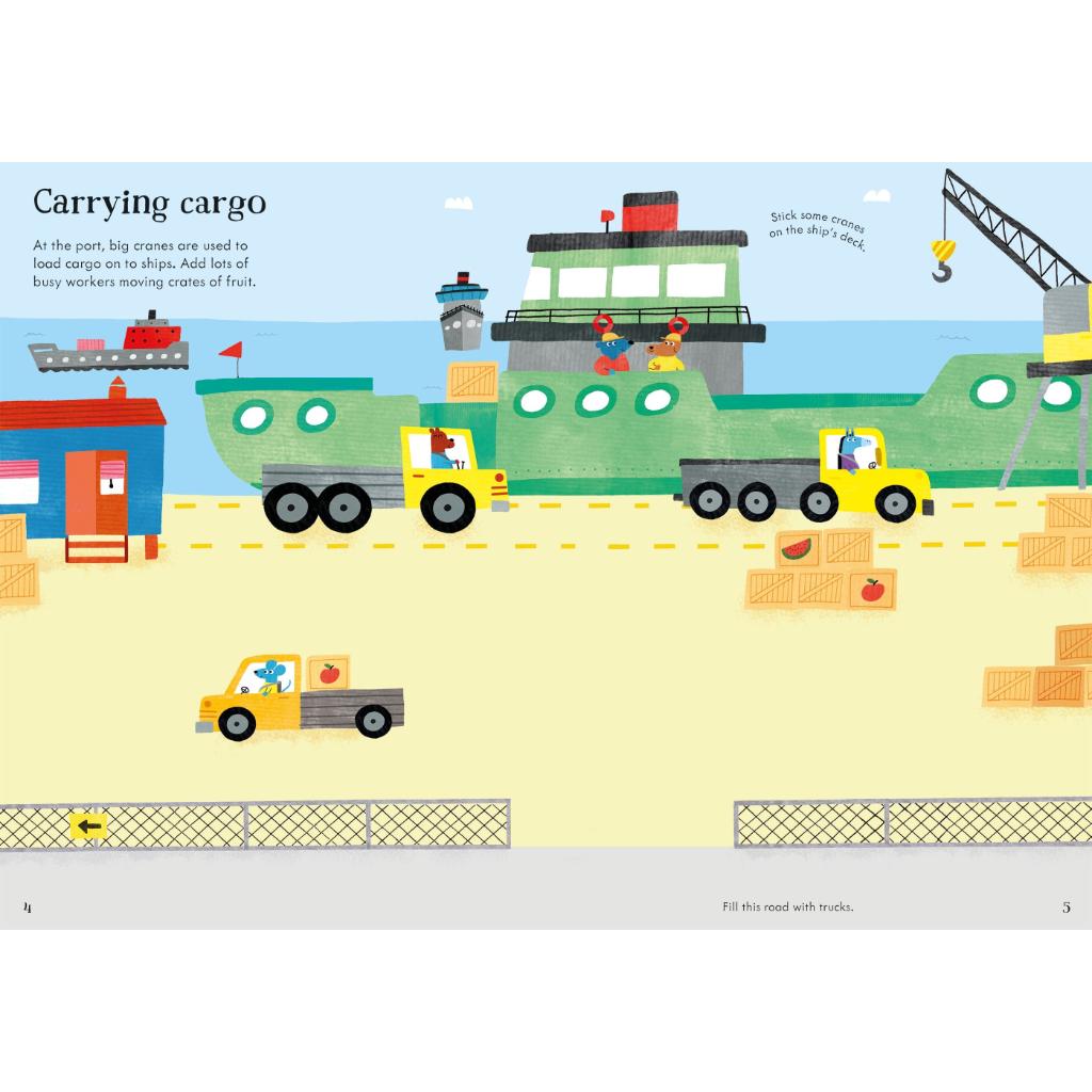 Usborne Little First Stickers Book (Diggers & Cranes)