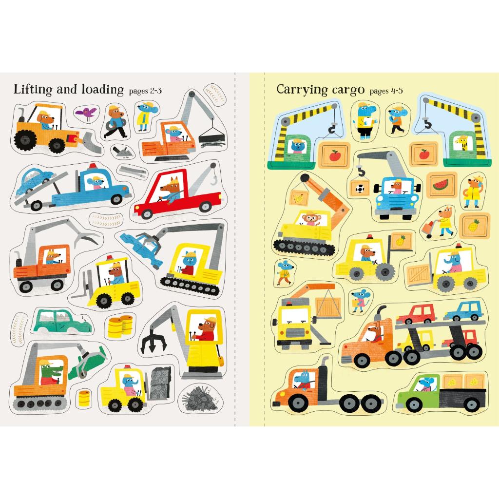 Usborne Little First Stickers Book (Diggers & Cranes)