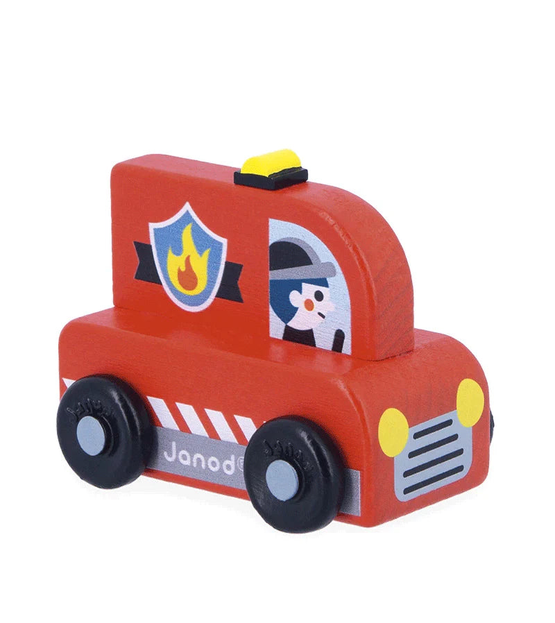 Janod Little Wooden Fire Engine