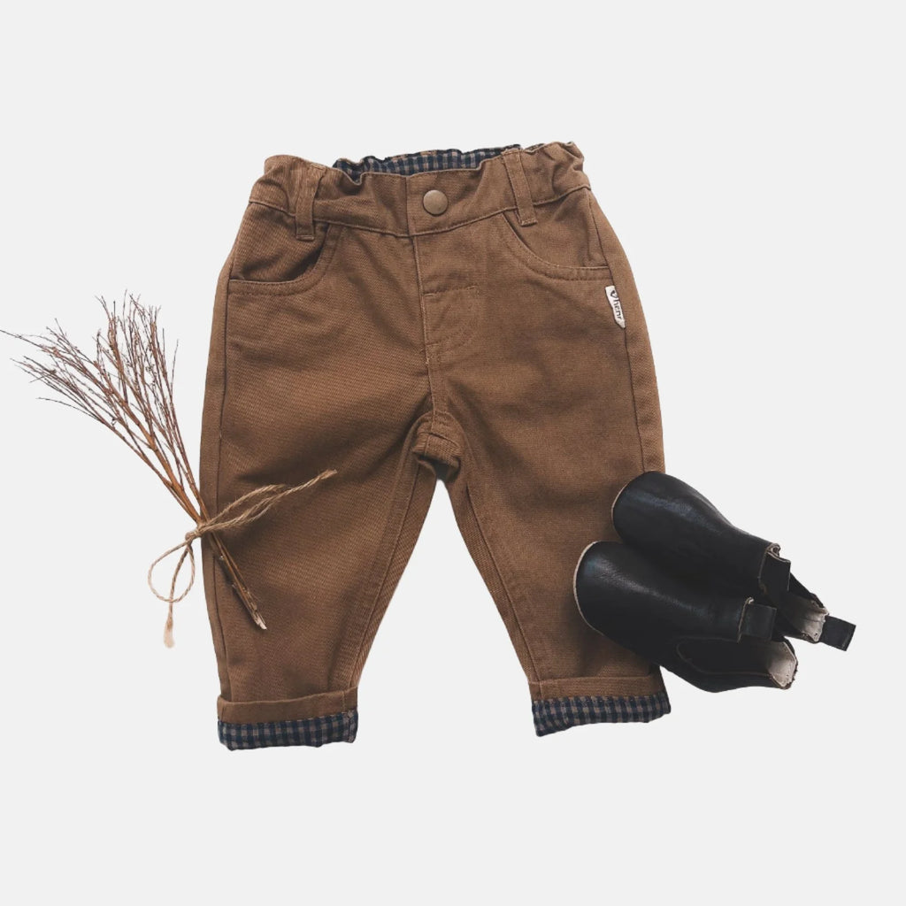 Love Henry Baby Boys Chino Pant (Brown)