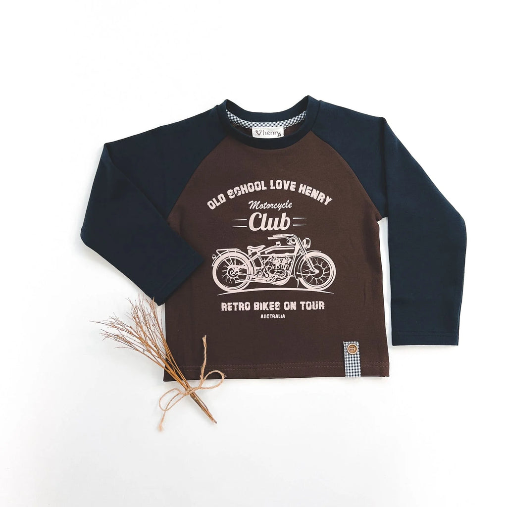 Love Henry Boys LS Graphic Tee (Motorcycle Club)