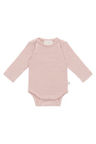Merino Kids Long Sleeve Envelope Bodysuit (Cloud Pink)