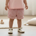Love Henry Baby Girl Lucy Shorts (Pink Check)