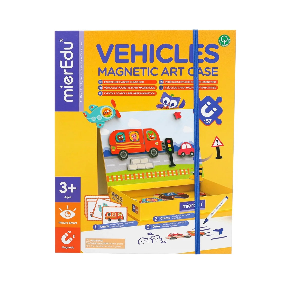 Mier Edu Magnetic Art Case (Vehicles)