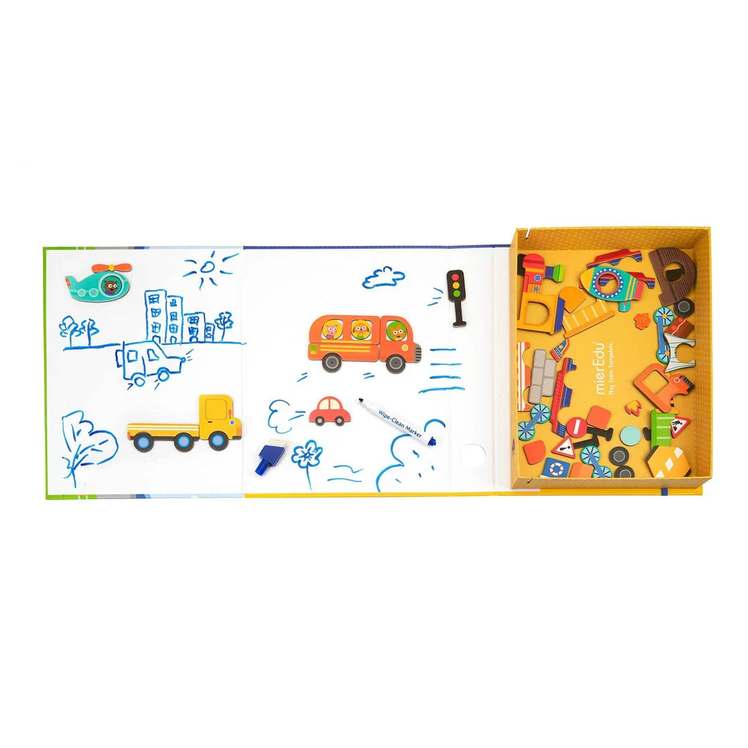 Mier Edu Magnetic Art Case (Vehicles)