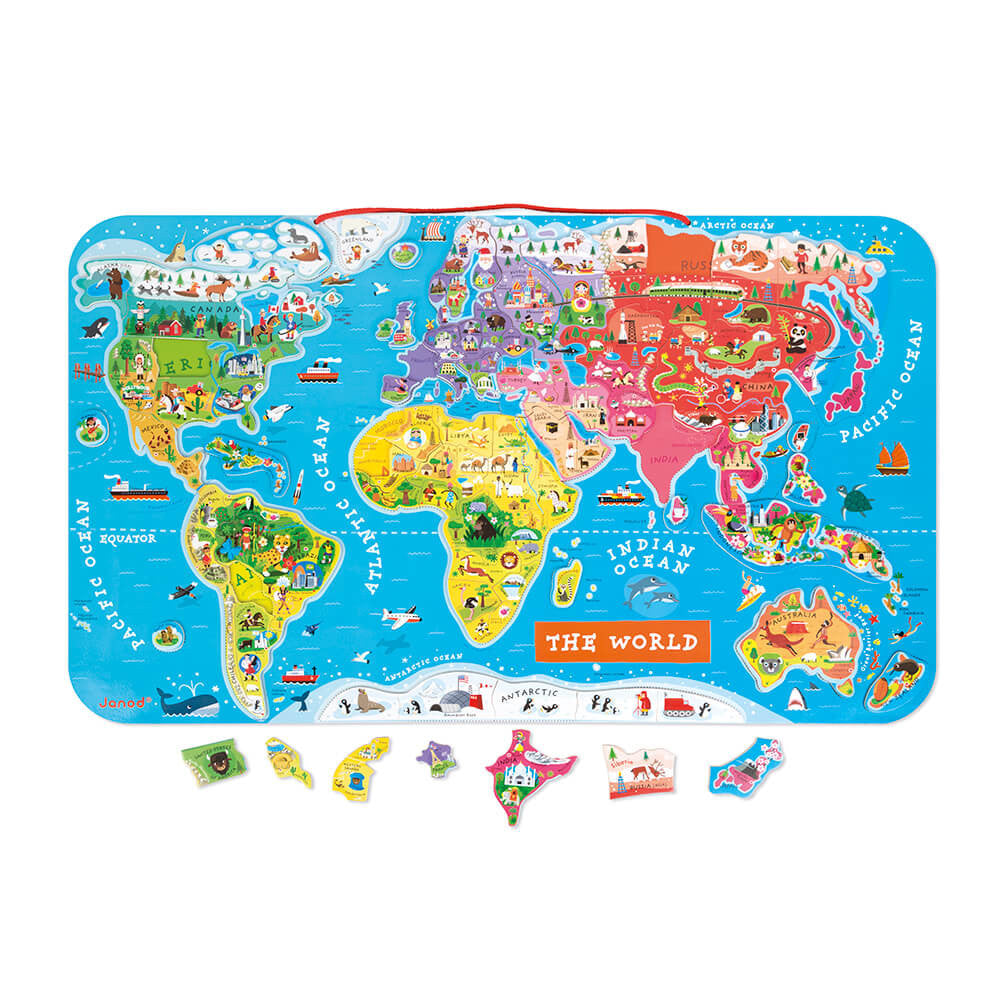 Janod Magnetic World Puzzle